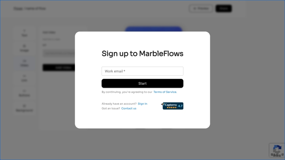 MarbleFlows interface