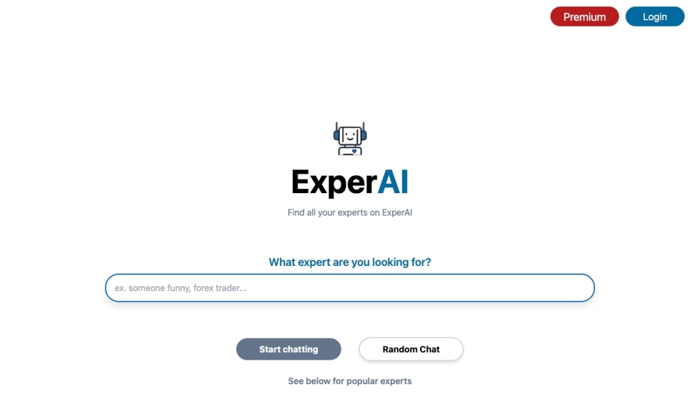 ExperAI interface