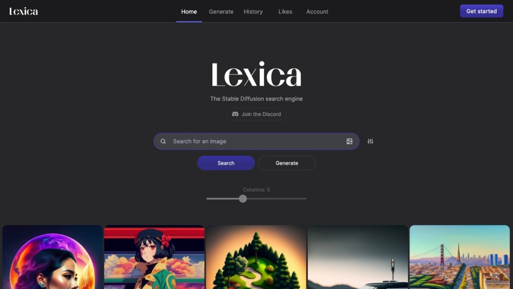 Lexica interface