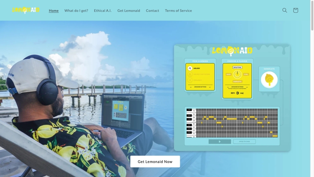 Lemonaid Music interface